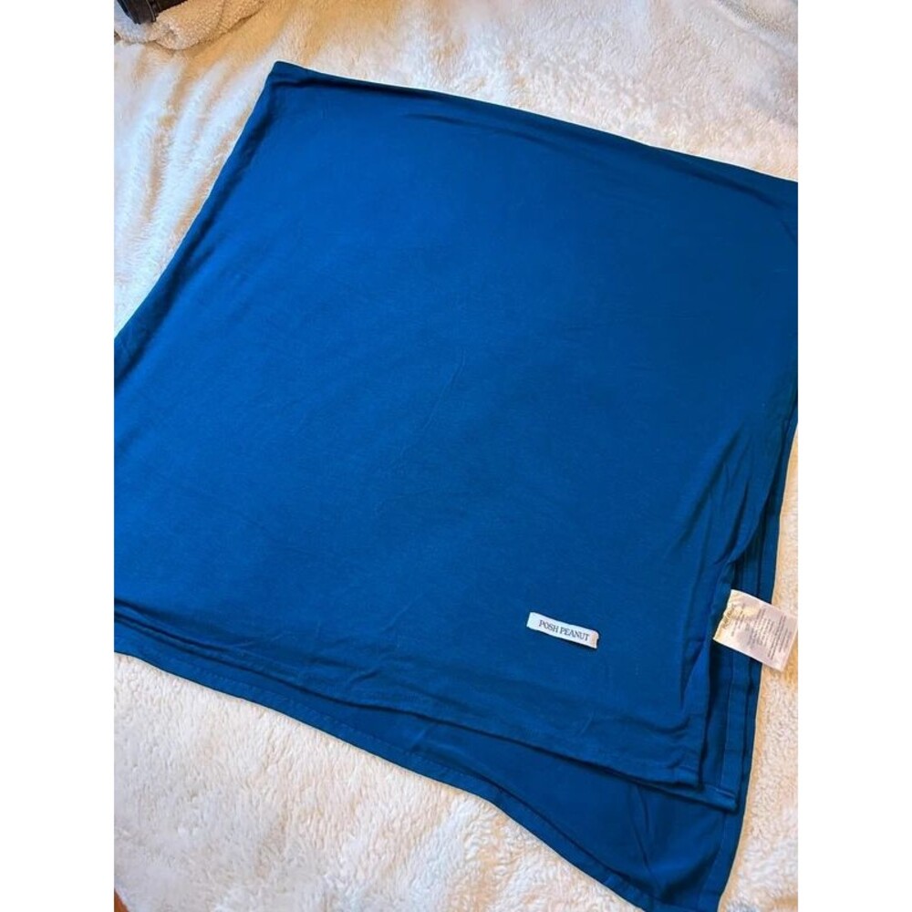 Copper Pearl Bamboo Dark Blue Stretchy Large Swaddle